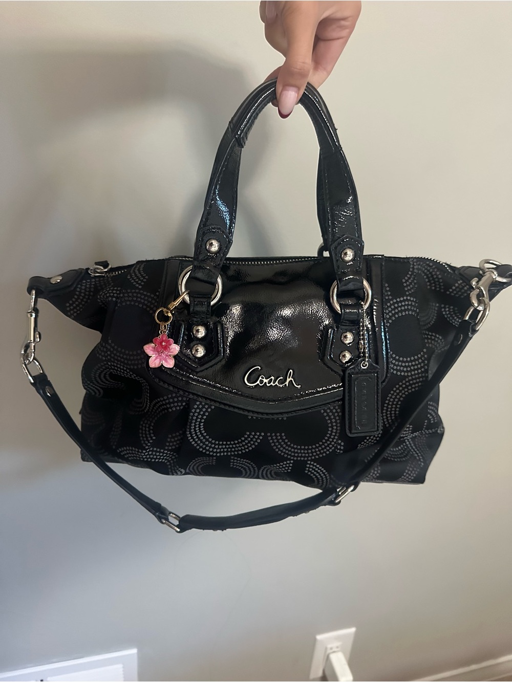 Vintage Coach Black Signature purse